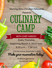 Join us for our “Culinary Camp”