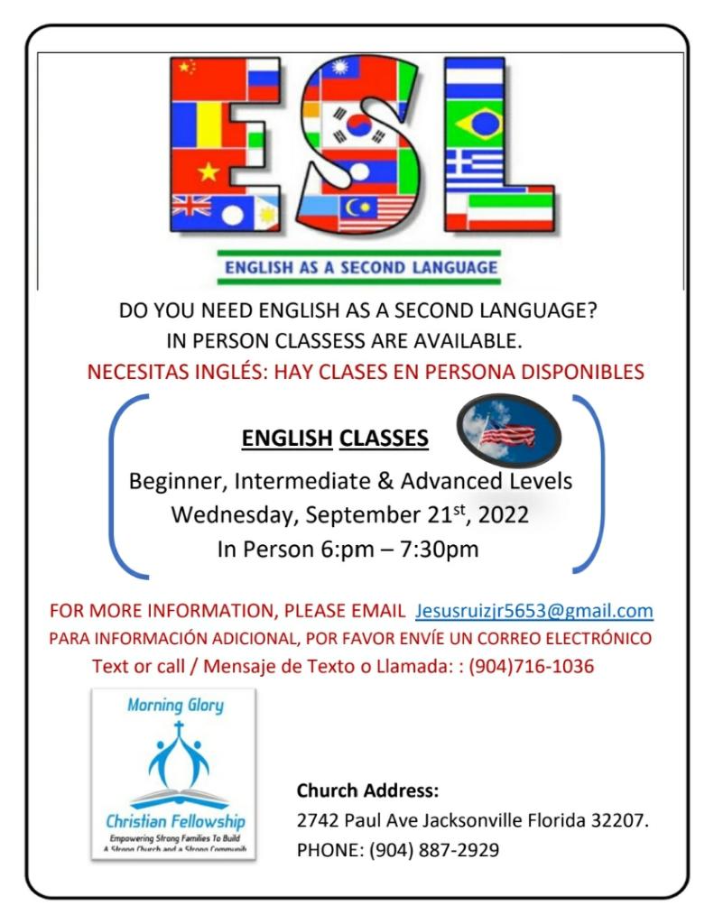 ESL Classes Offered Now1